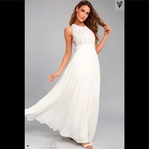 White Lace Maxi Dress